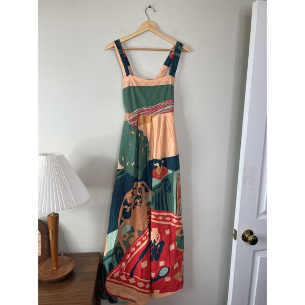 NEW Bel Kazan Janie Stretch Poplin Full-Skirt Maxi Dress Size: XS - Picture 2 of 8